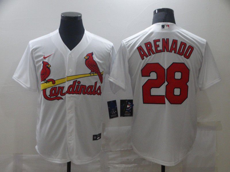 Men St.Louis Cardinals #28 Arenado White Game Nike MLB Jerseys->oakland athletics->MLB Jersey